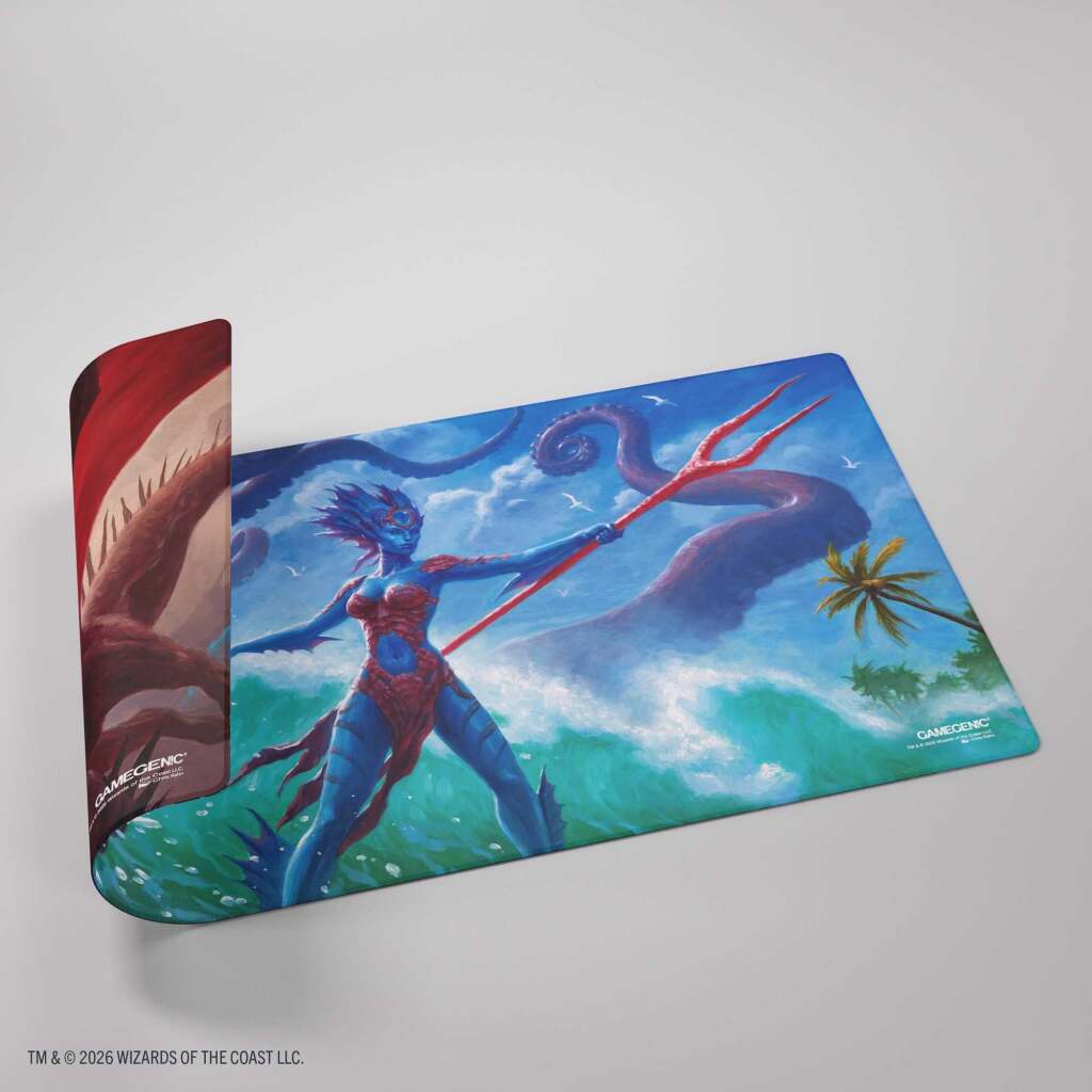 Gamegenic Magic the Gathering: Reality Fracture Double-sided Playmat - Kiora of Salt and Sand/Kiora of Fire and Ashes