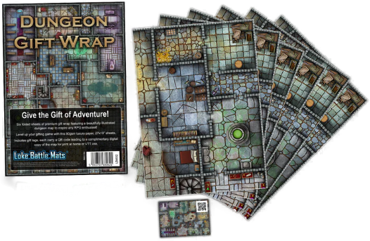 Dungeon Gift Wrap D&D Wrapping paper
