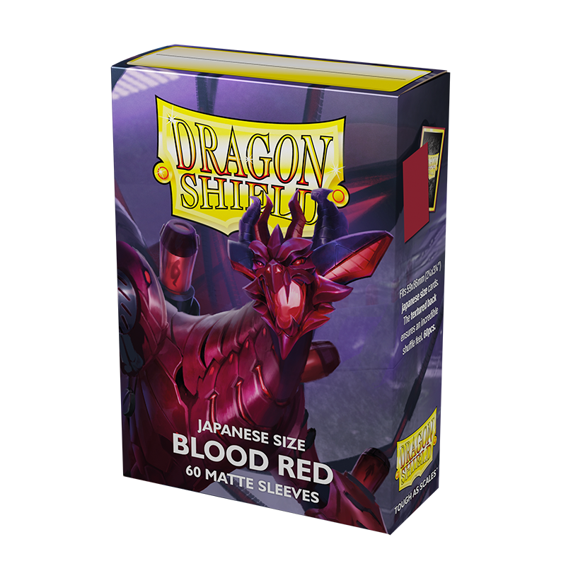 Dragon Shield - Matte Japanese Sleeves - Blood Red