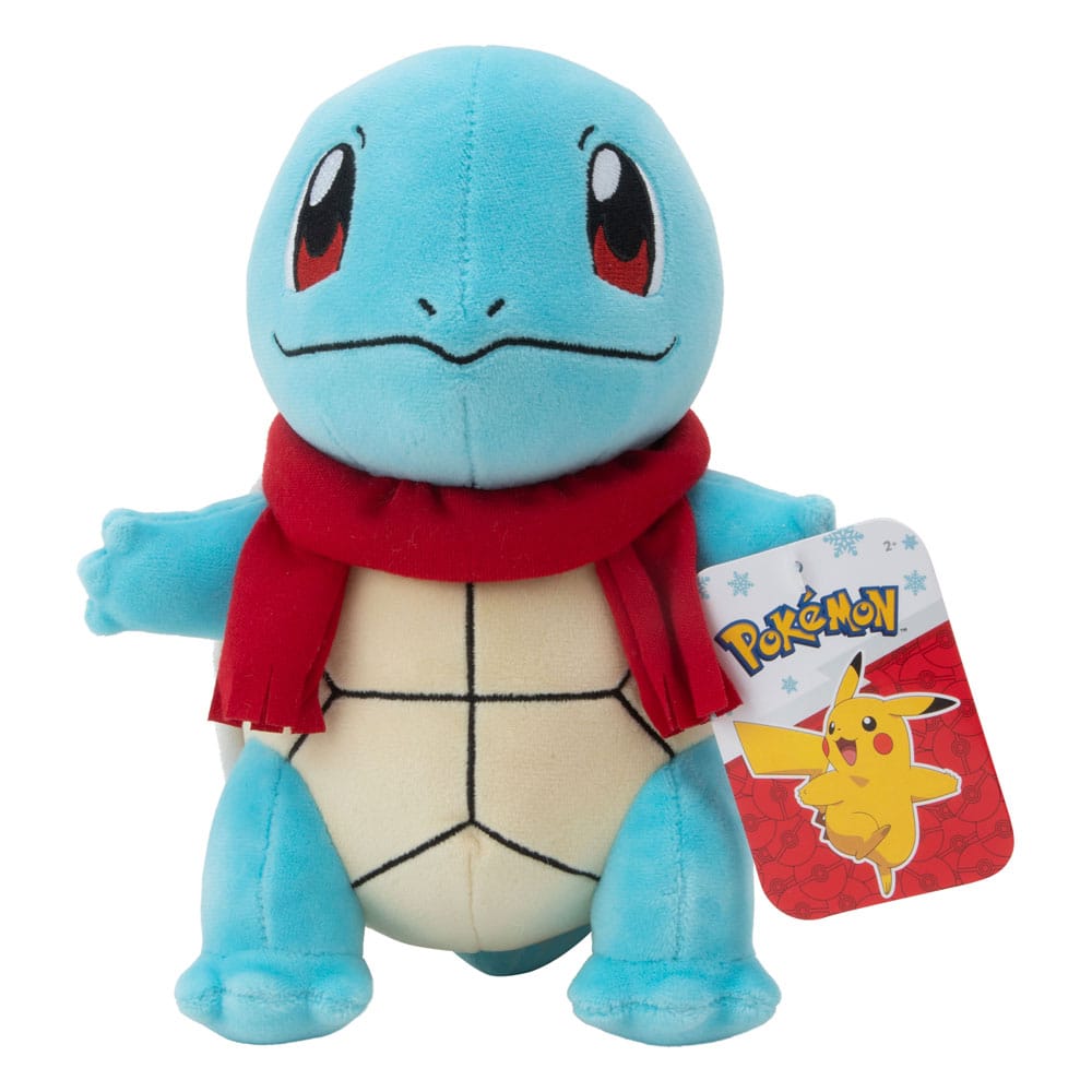 Pokemon 8in Seasonal Plush Squirtle w/Red Scarf