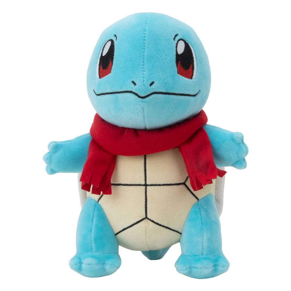 Pokemon 8in Seasonal Plush Squirtle w/Red Scarf