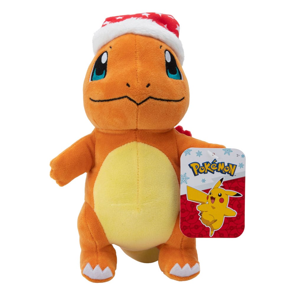Pokemon 8in Charmander Plush with Santa Hat