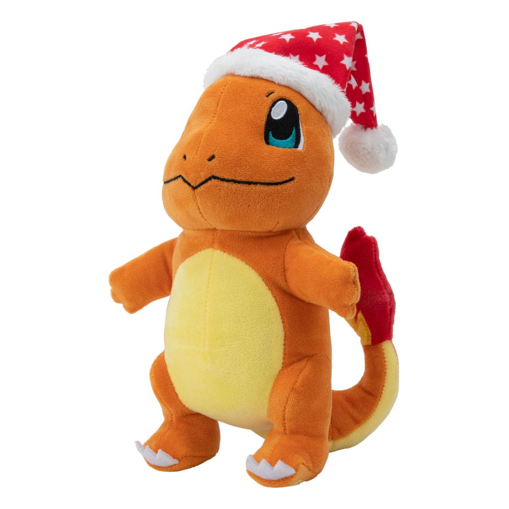 Pokemon 8in Charmander Plush with Santa Hat