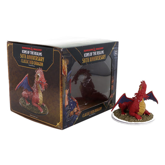 D&D Icons of the Realms: 50th Anniversary - Classic Red Dragon Boxed Miniature cover