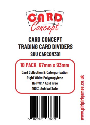 Card Concept Trading Card Dividers
