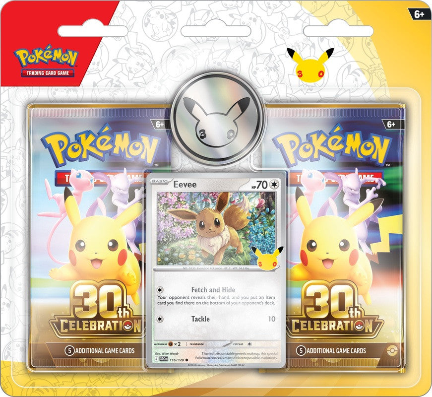 Pokemon 30th Anniversary Celebration 2-Pack Blister Eevee Pre Order