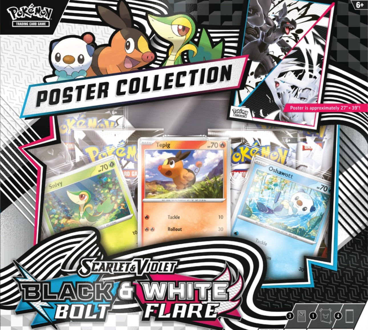 Pokemon TCG Black Bolt & White Flare Unova Poster Collection