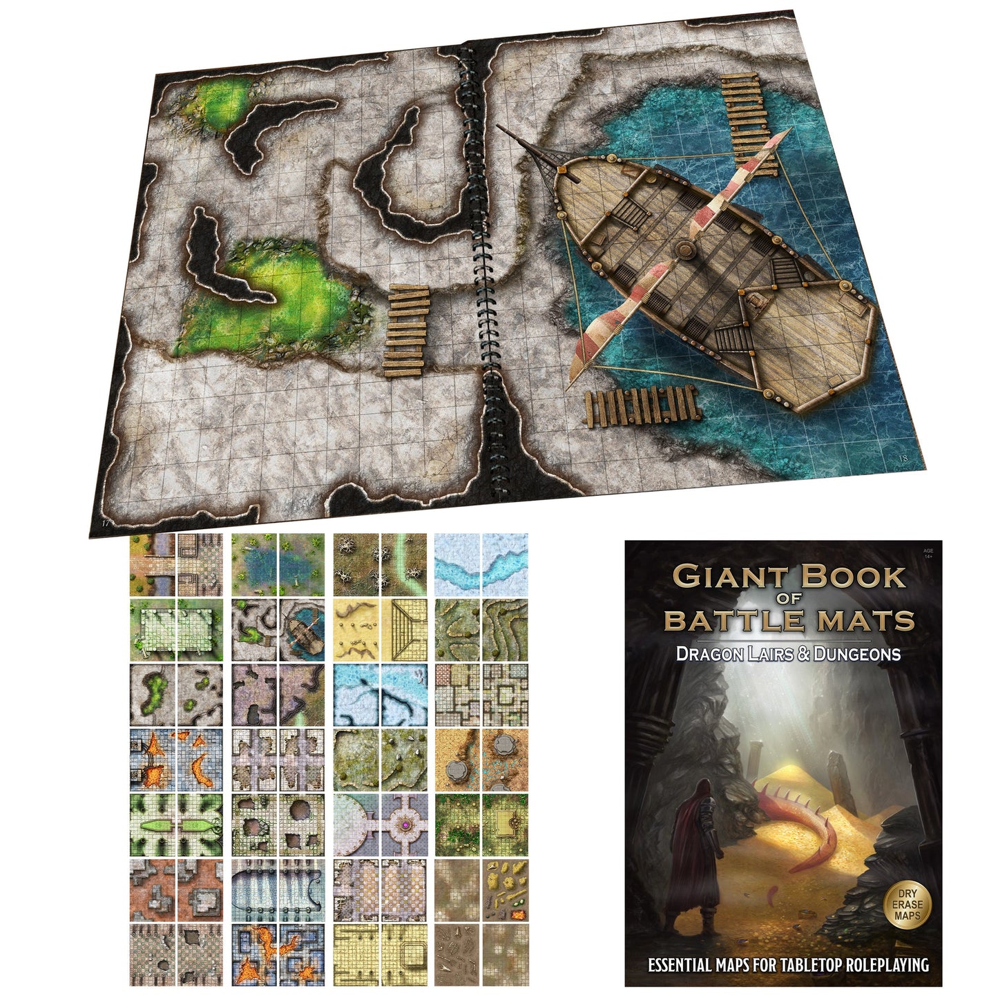Giant Book of Battle Maps: Dragon Lairs & Dungeons