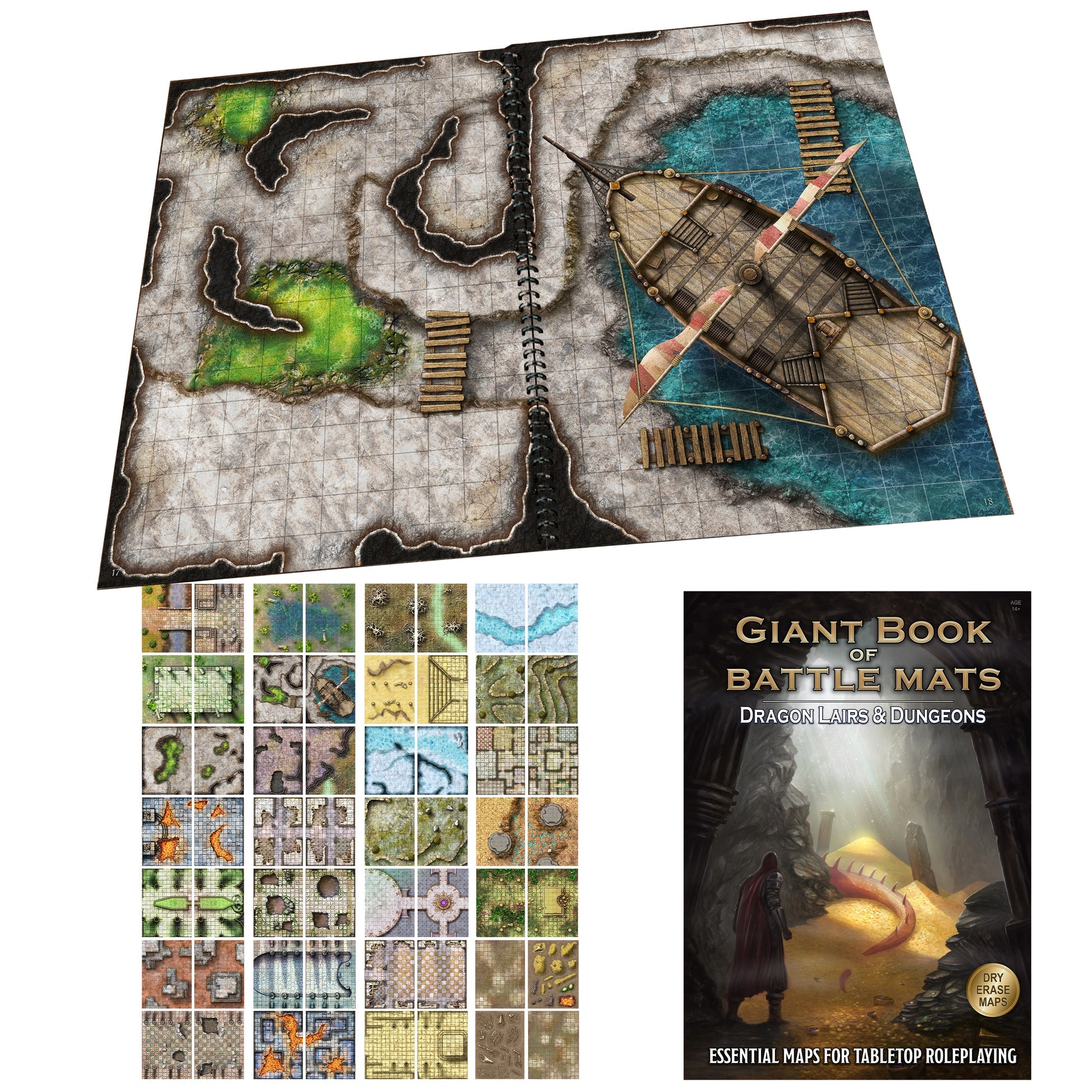 Giant Book of Battle Maps: Dragon Lairs & Dungeons