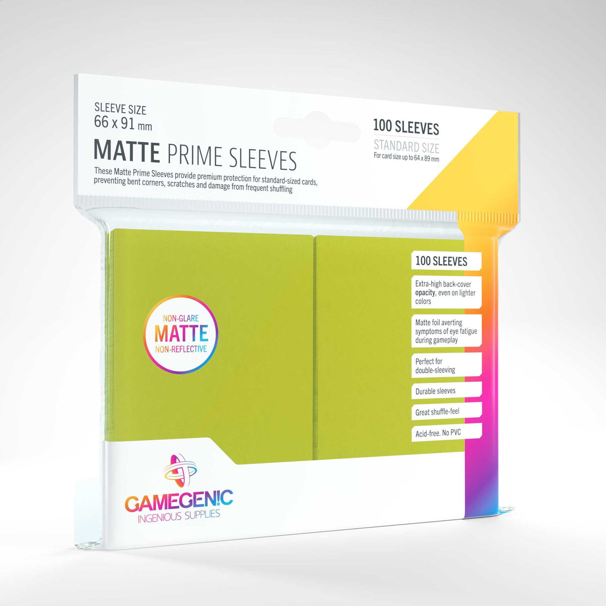 Gamegenic Matte Prime Sleeves Lime 100