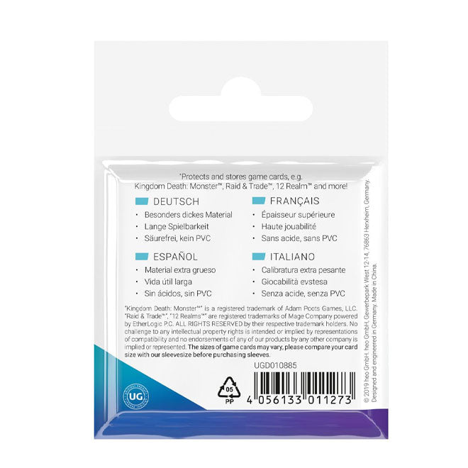 Ultimate Guard Premium Sleeves for BoardGame Cards Small Square (50)