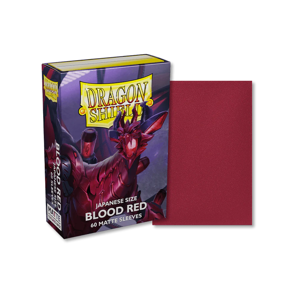 Dragon Shield - Matte Japanese Sleeves - Blood Red