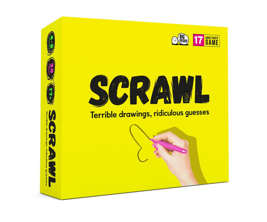 Scrawl board game box