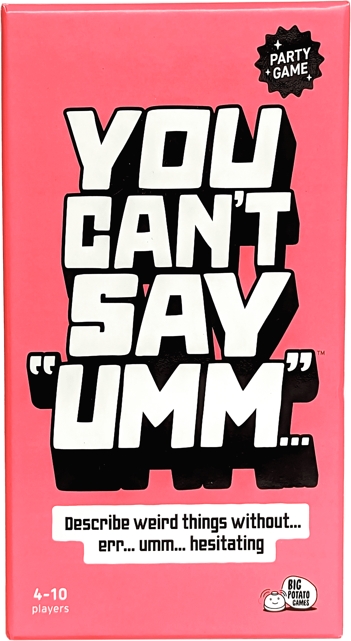 You Can't Say "Umm" board game box