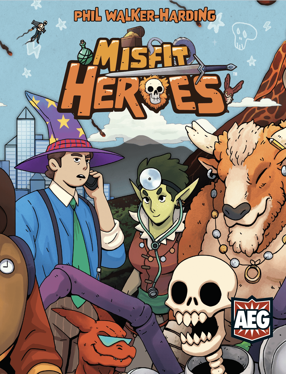 Misfit Heroes board game box