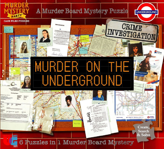 Murder Mystery Party: Murder On The Underground board game box