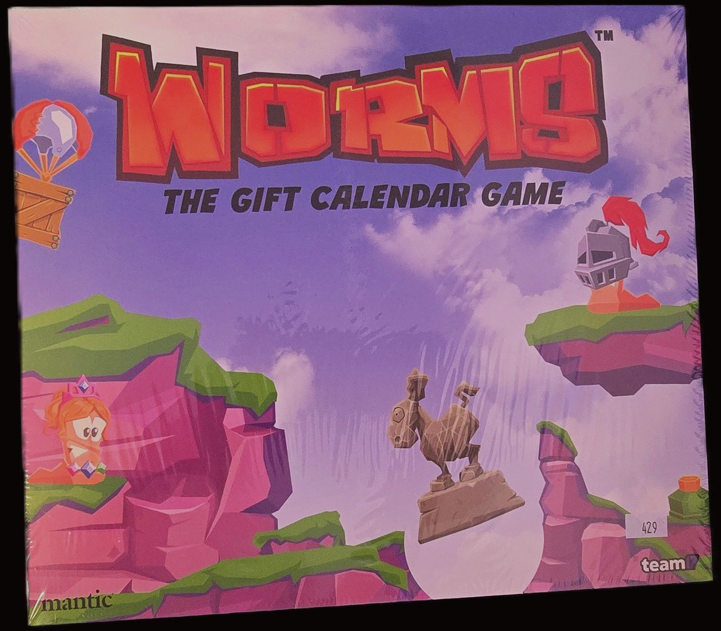 Worms: The Gift Calendar Game board game box
