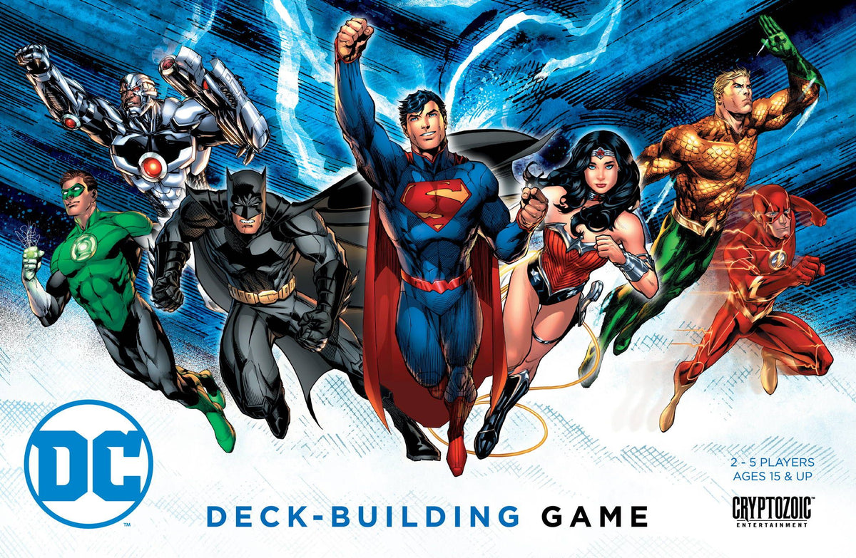 DC Deck-Building Game board game box