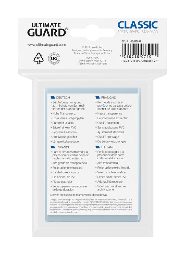 Ultimate Guard Classic std Transparent