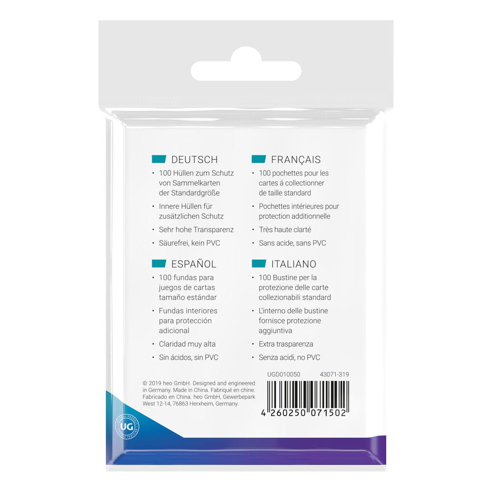 Ultimate Guard Precise Fit Sleeves Standard - Transparent