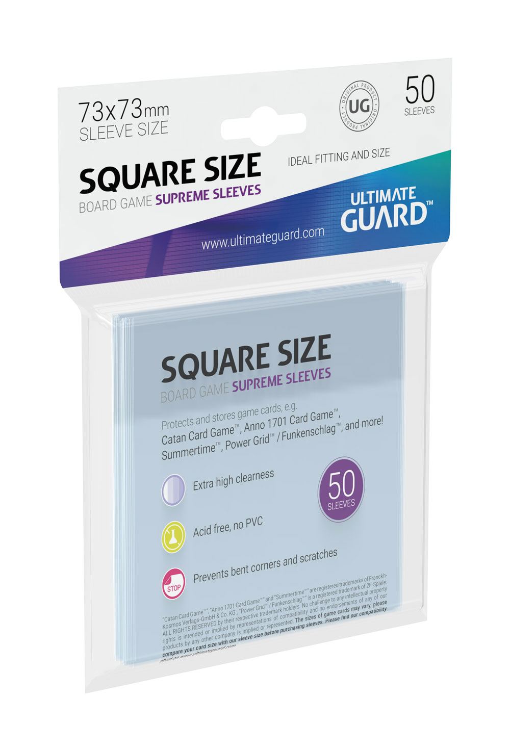 Ultimate Guard Square Size Board Game Sleeves