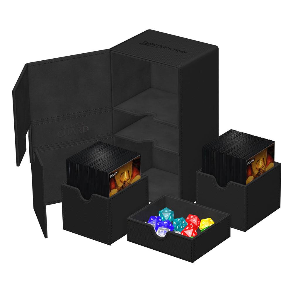 Ultimate Guard Twin Flip`n`Tray 200+ Xenoskin Monocolor Black